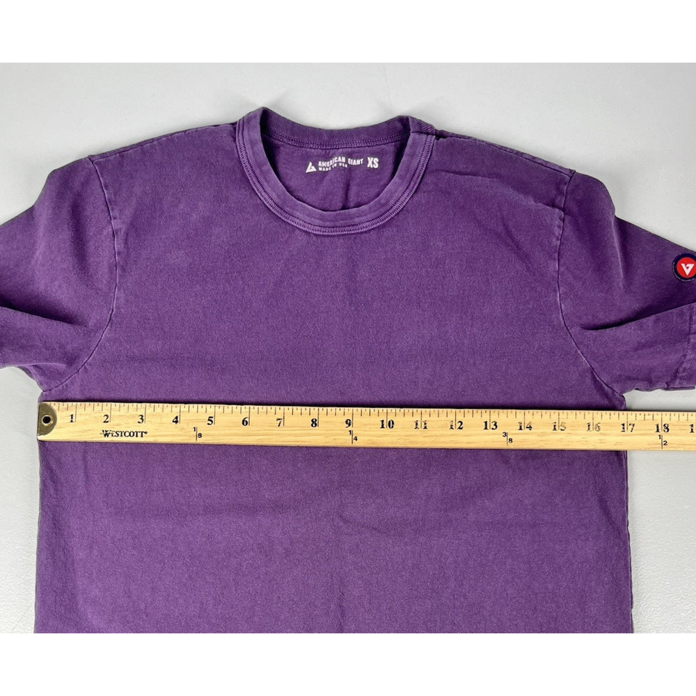 American Giant Classic Cotton Crew Tee Womens Extra Small Purple T Shirt - Picture 5 of 9